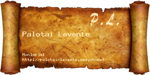 Palotai Levente névjegykártya